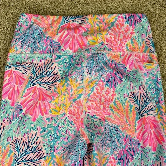Lilly Pulitzer weekender high rise leggings splash dance sz lg - Picture 9 of 10